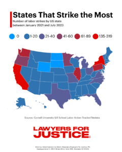 States that Strike the Most map statistic