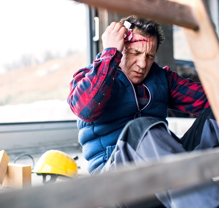 Construction worker injured at work