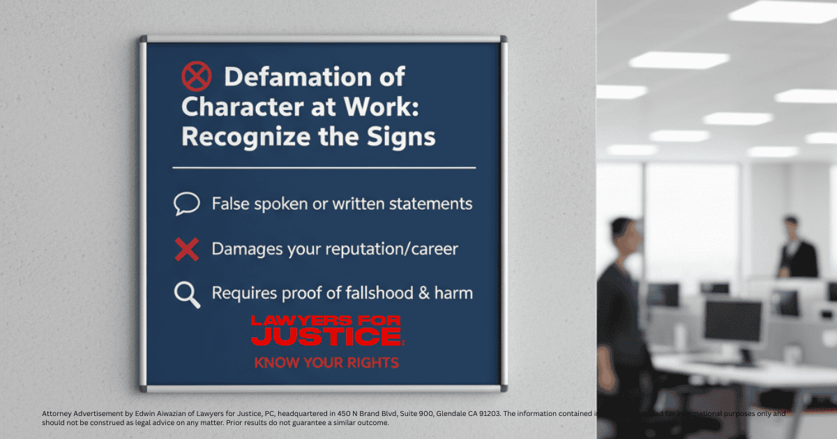 Defamation at Work: Signs You’re Being Defamed